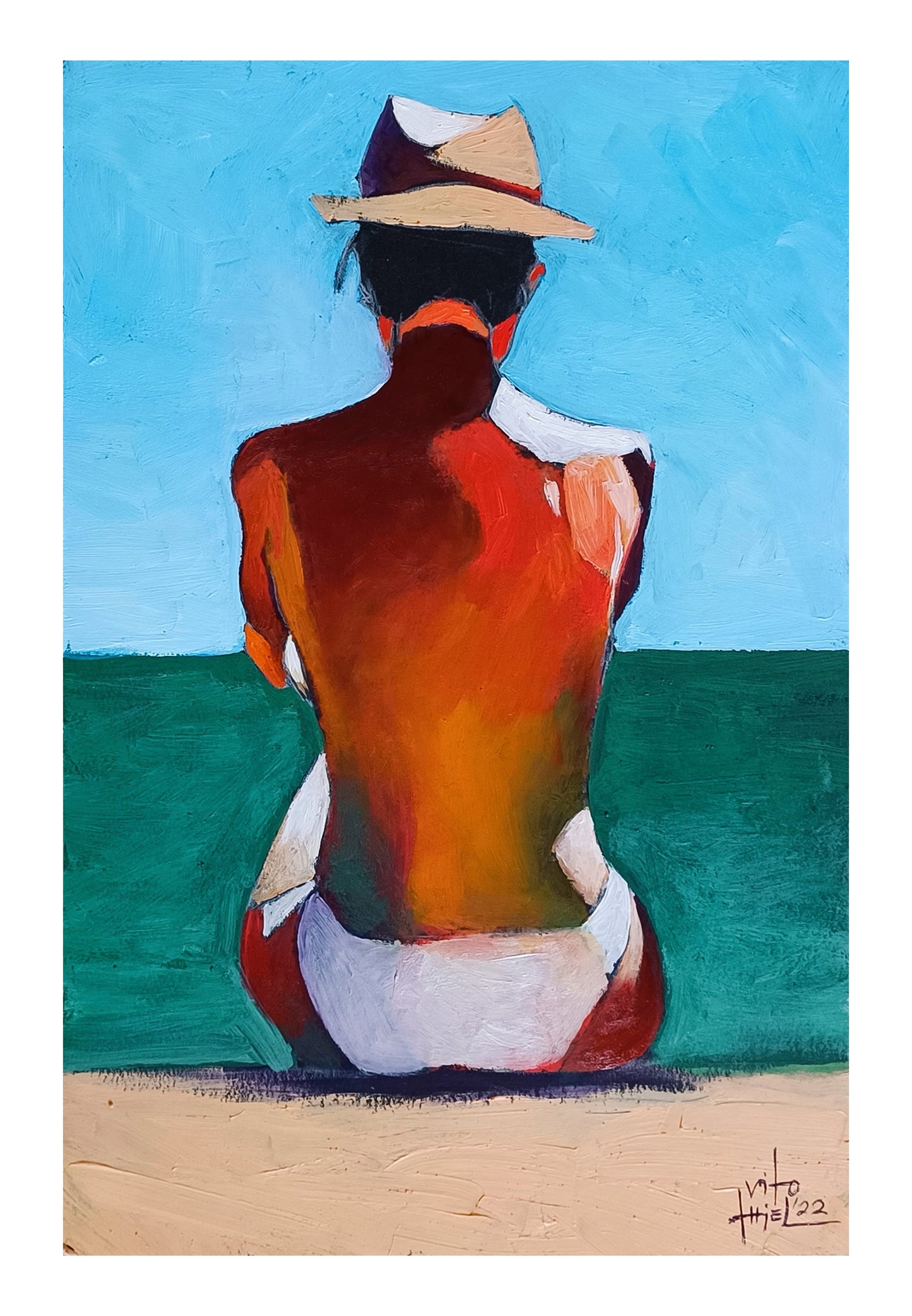 Has perdido tu Tren (2022) Óleo sobre cartón pluma, 28,3 x 18,5 cm.