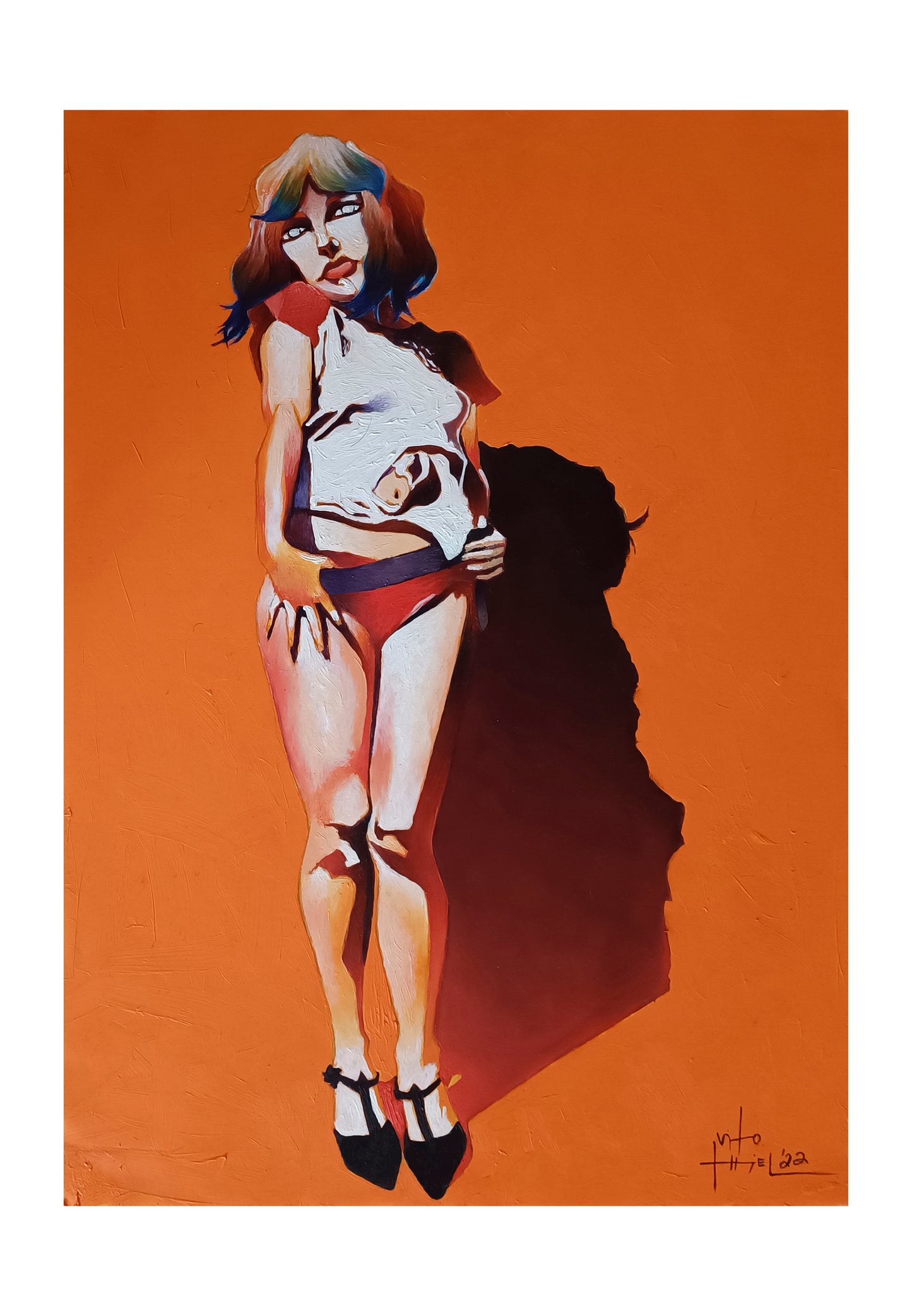 Song_01 (2022) – Óleo sobre cartón pluma, 42 x 29,7 cm.