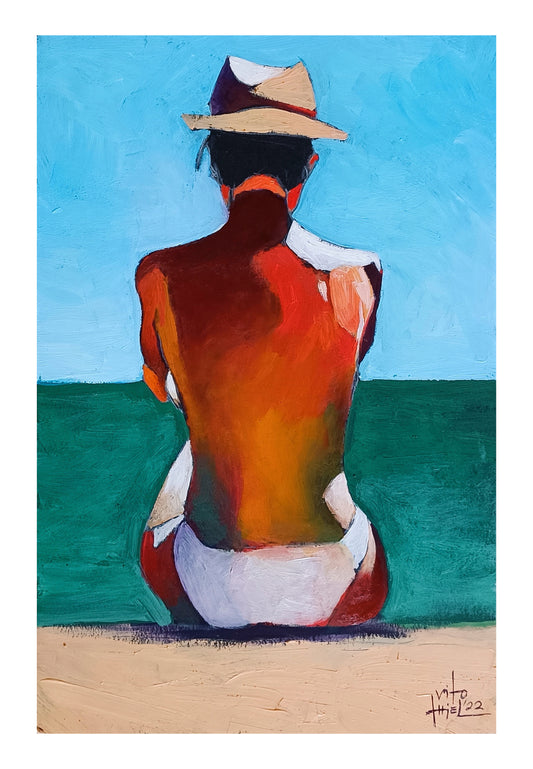 Has perdido tu Tren (2022) Óleo sobre cartón pluma, 28,3 x 18,5 cm.