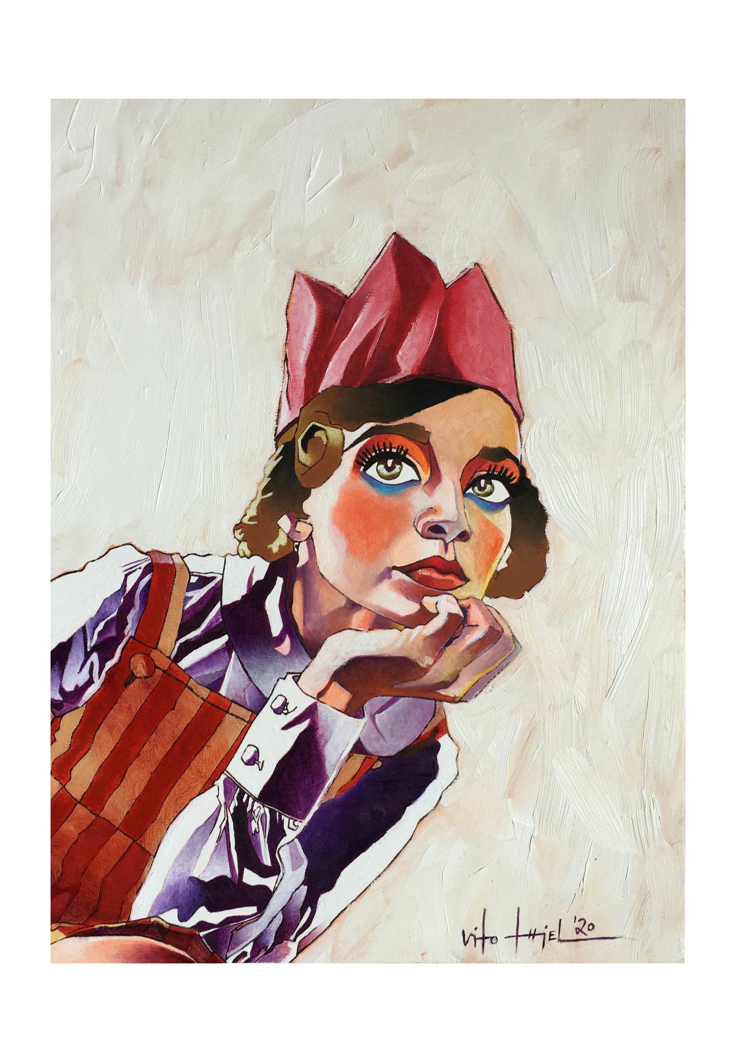 Katty (2020) Óleo sobre papel de 300 gr./m2, 40,5 x 29,7 cm.