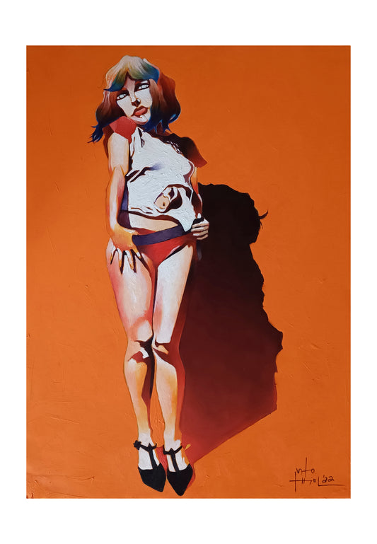 Song_01 (2022) – Óleo sobre cartón pluma, 42 x 29,7 cm.
