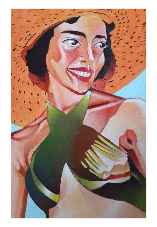 Un rayo de Sol (2023) Óleo sobre tela, 41 x 27 cm.